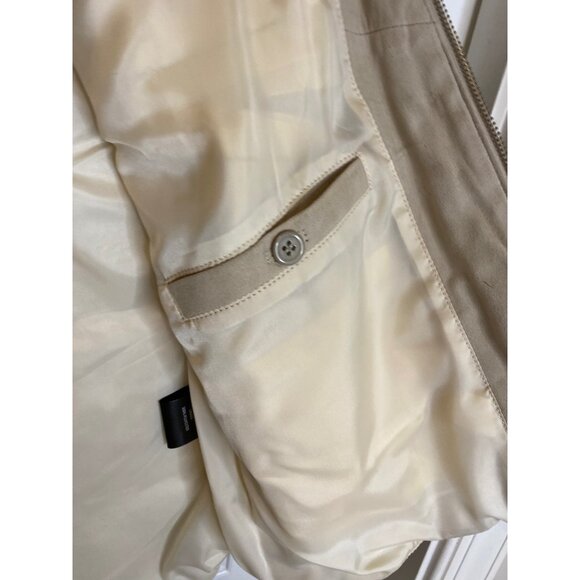 THE J. PETERMAN CO. MEN'S BEIGE LEATHER PUFFER VEST SZ XXL NWT - Picture 6 of 7